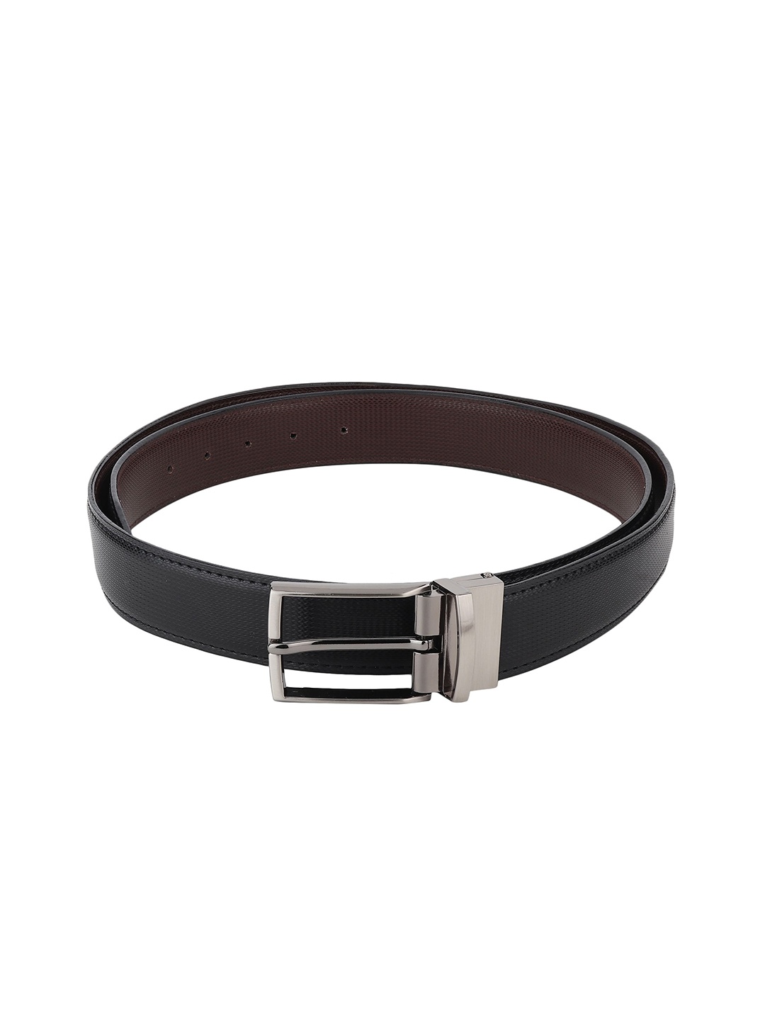 

Provogue Men Textured Reversible Formal Belt, Black