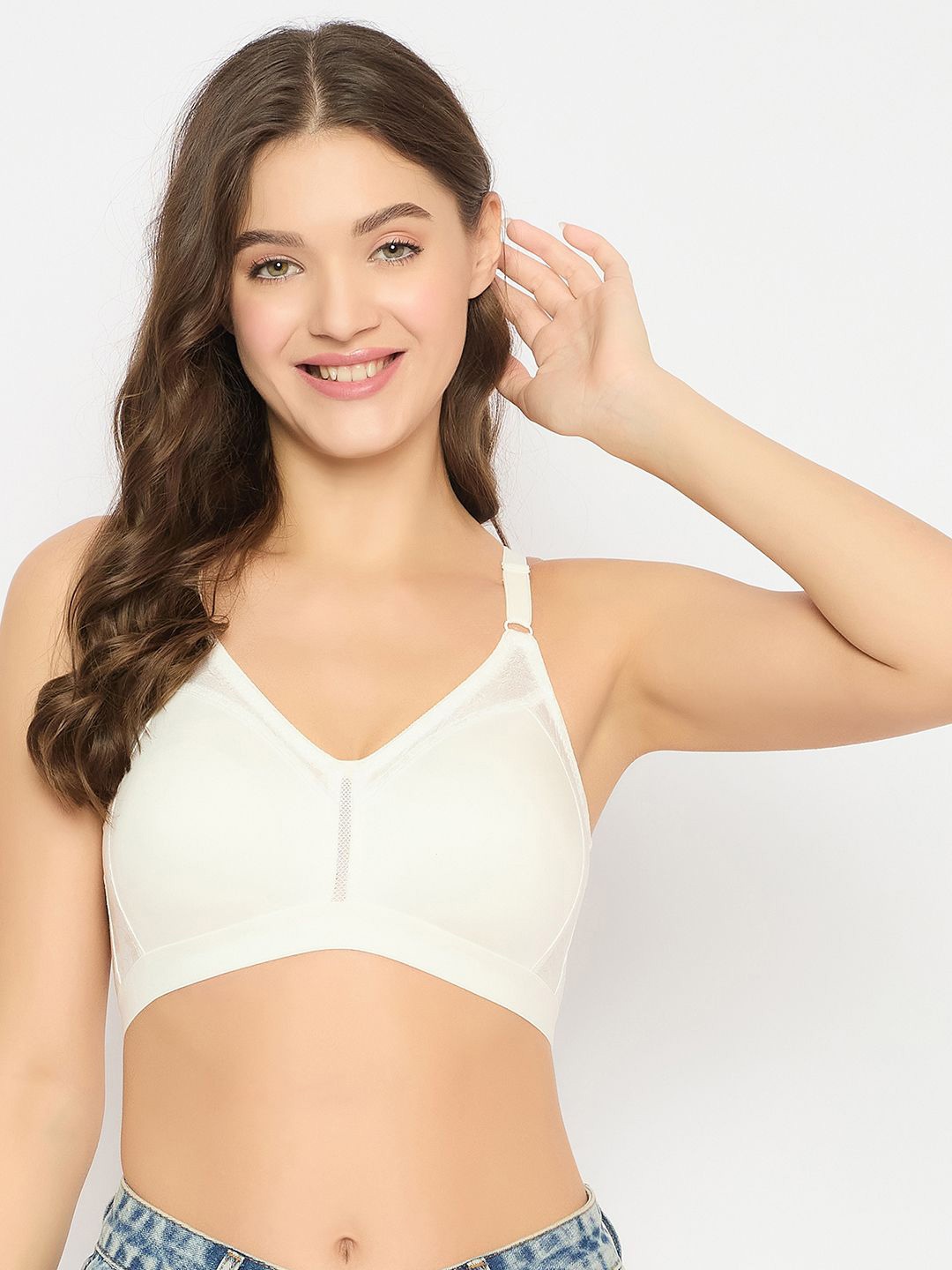 

Clovia Full Coverage Cotton T-shirt Bra, White
