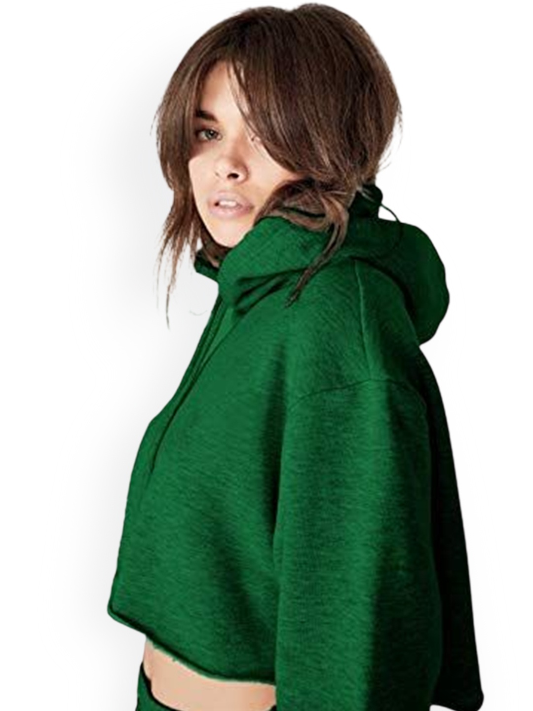 

NOTWILD Women Cotton Hooded Tracksuit, Green