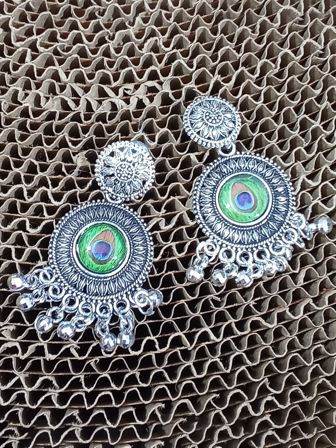 

JMBW INTERNATIONAL Set Of 2 Sterling Silver-Plated Artificial Beaded Drop Earrings