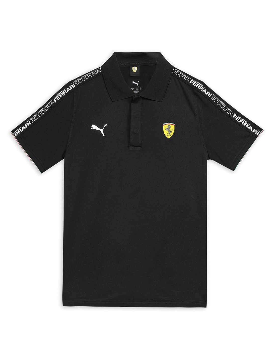 

PUMA Motorsport Kids Ferrari Race Youth Solid Polo Collar T-shirt, Black
