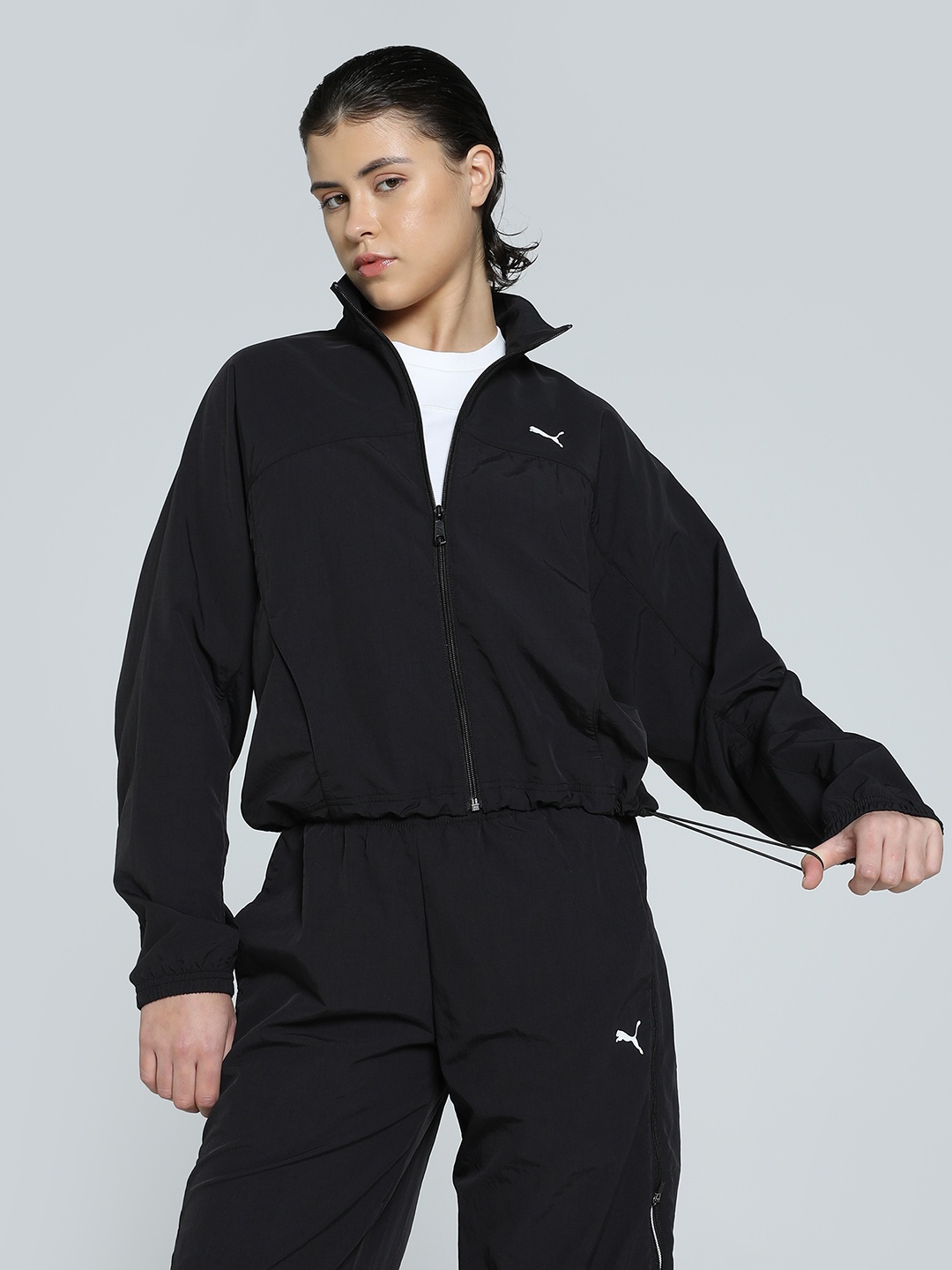 

Puma Dare To Oversized Zip-Off Woven Jacket, Black