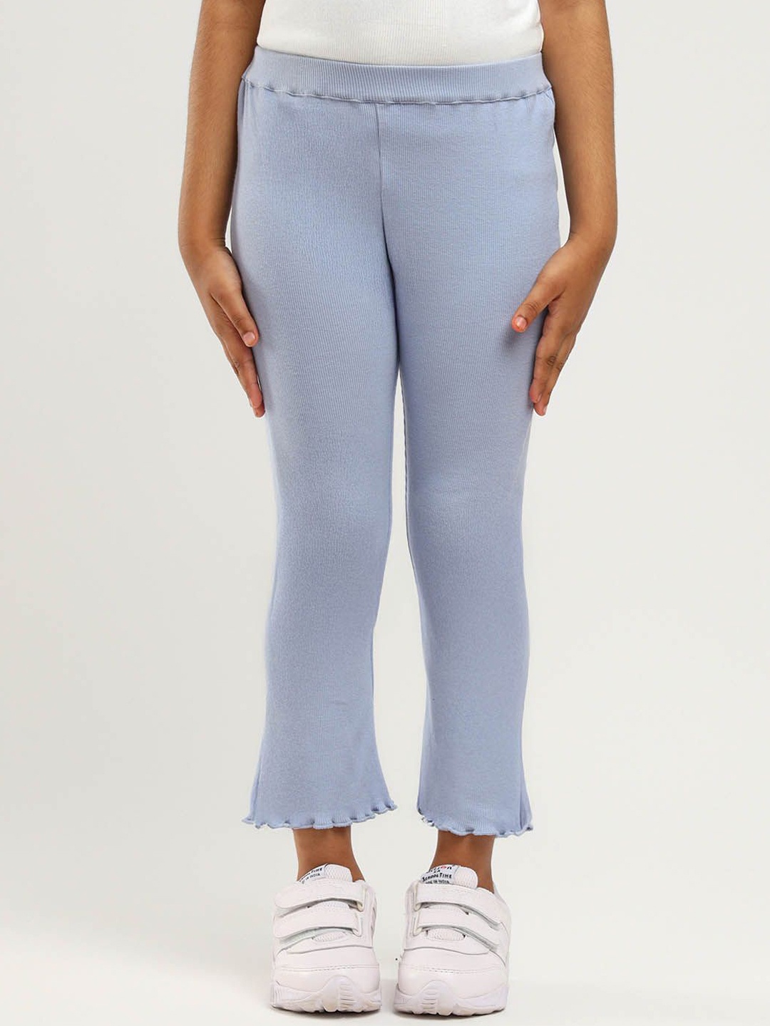 

Somersault Girls High-Rise Regular Fit Pure Cotton Bootcut Trouser, Blue