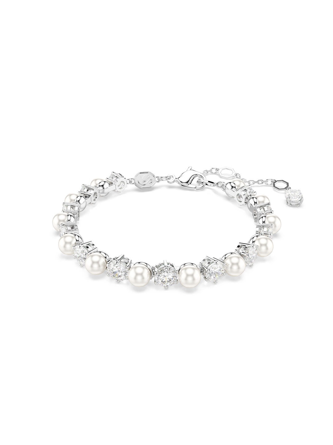 

SWAROVSKI Rhodium-Plated Crystal Stone Studded Bracelet, Silver