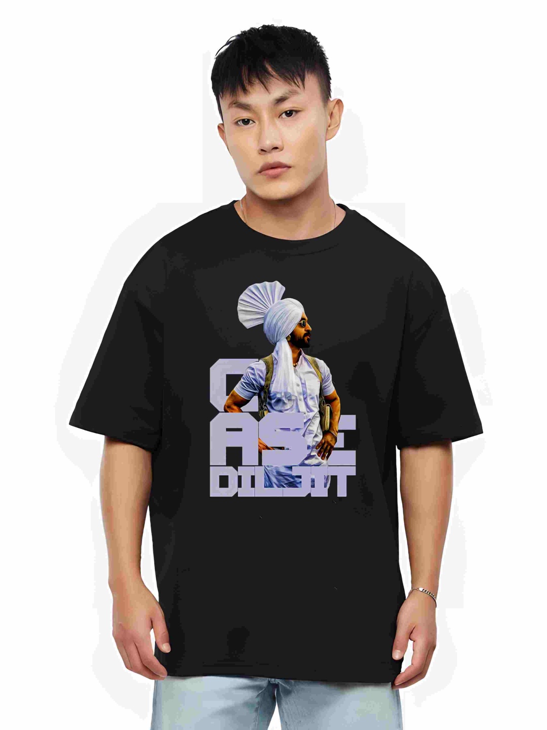 

Krimmple Men Drop-Shoulder Sleeves Pure Cotton T-shirt, Black