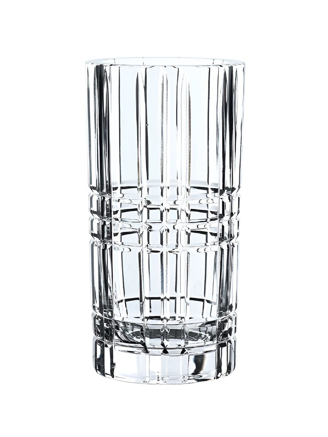 

Nachtmann Square Crystal Transparent Textured Glass Flower Vase