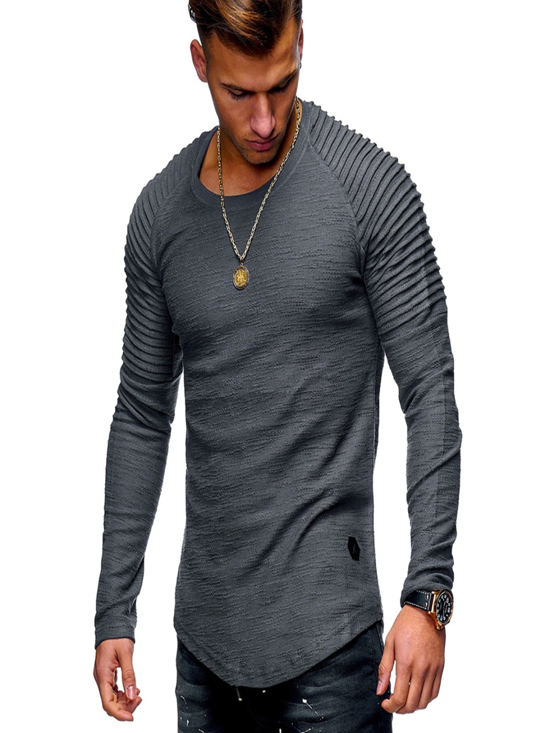 

StyleCast x Revolte Men T-shirt, Grey