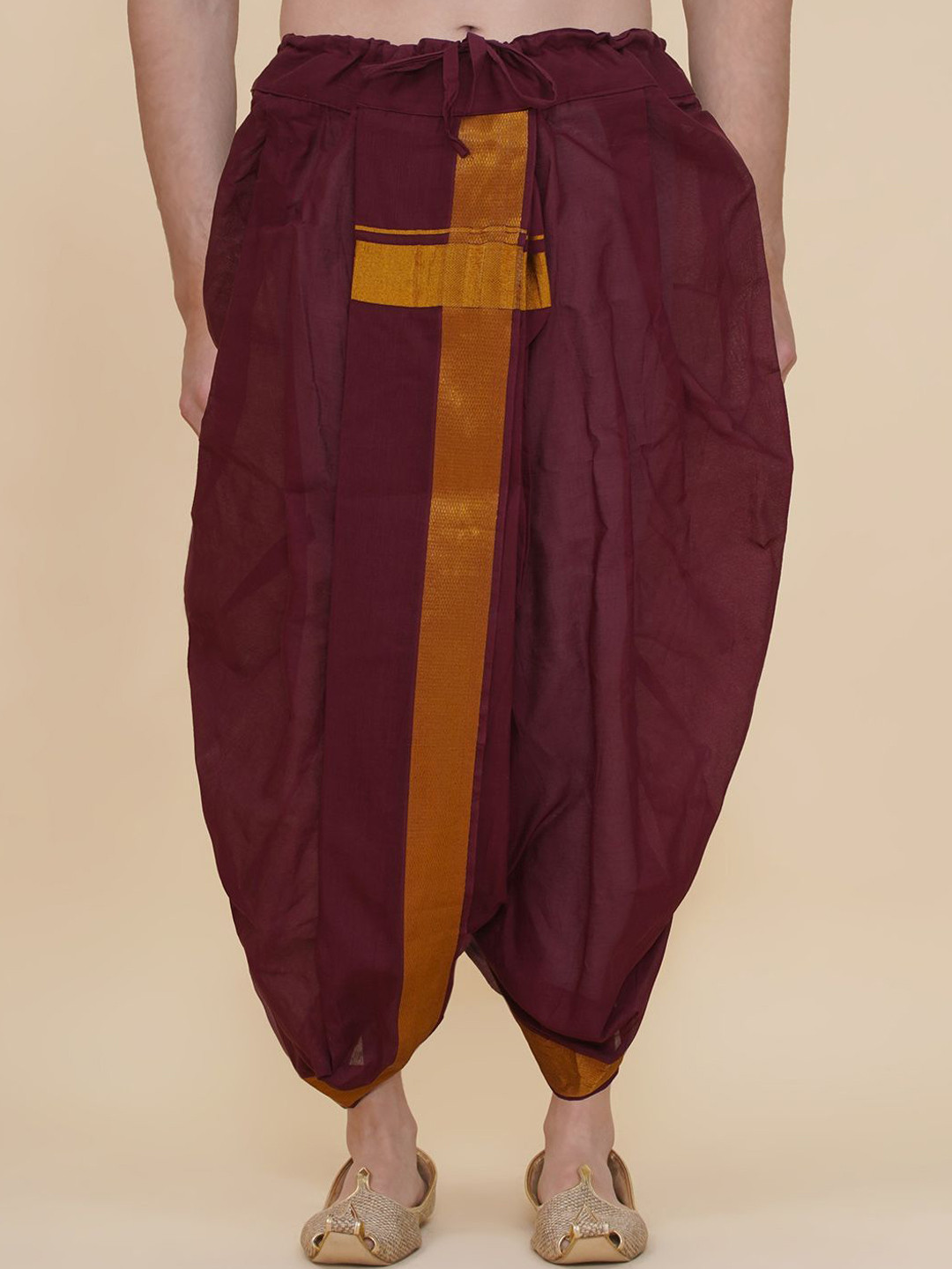 

Sethukrishna Mens Solid Cotton Dhotipant, Maroon