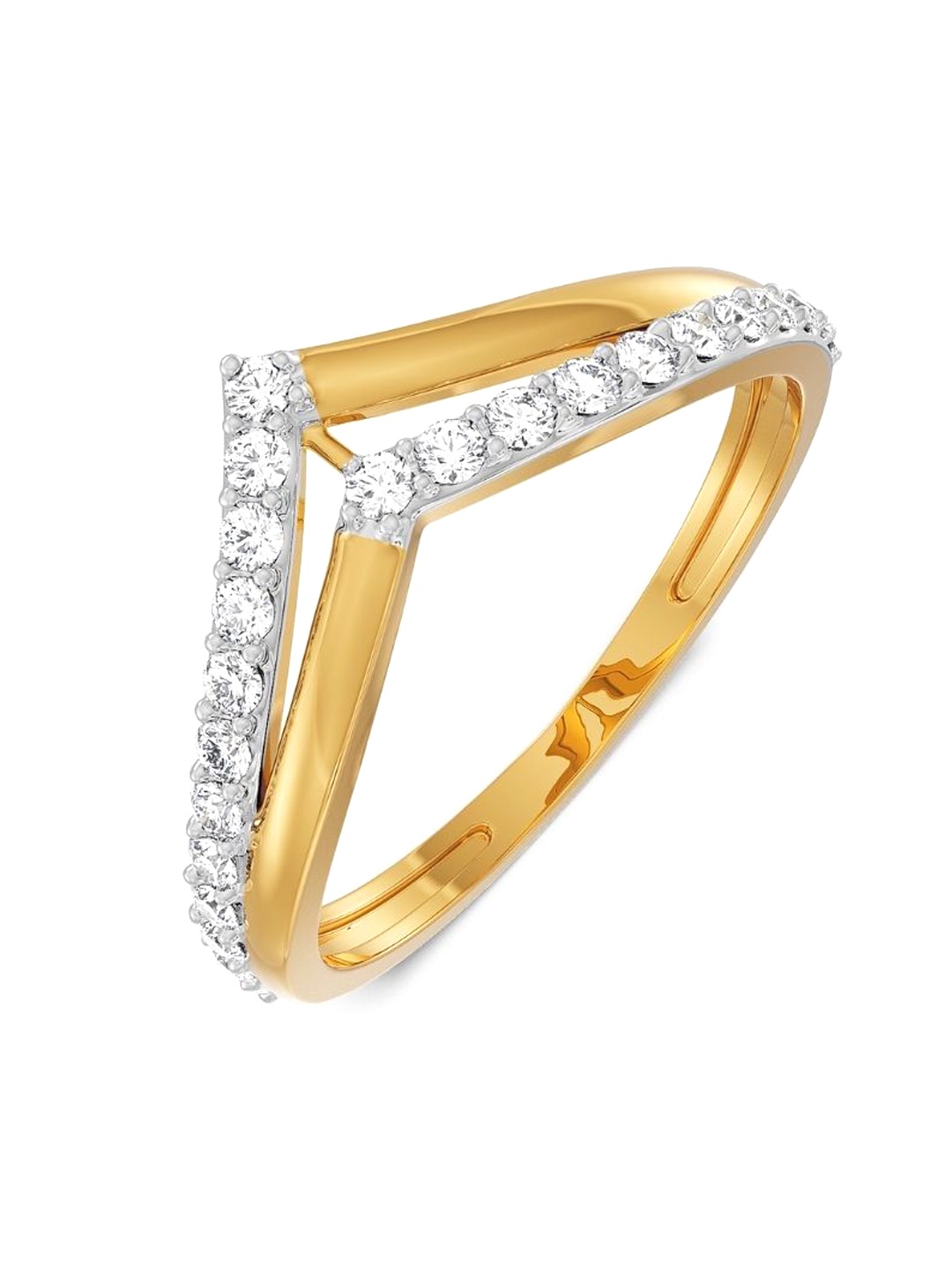 

Emori Women 18 Kt Divine V 0.21 Diamond Ring 1.97 g, Gold