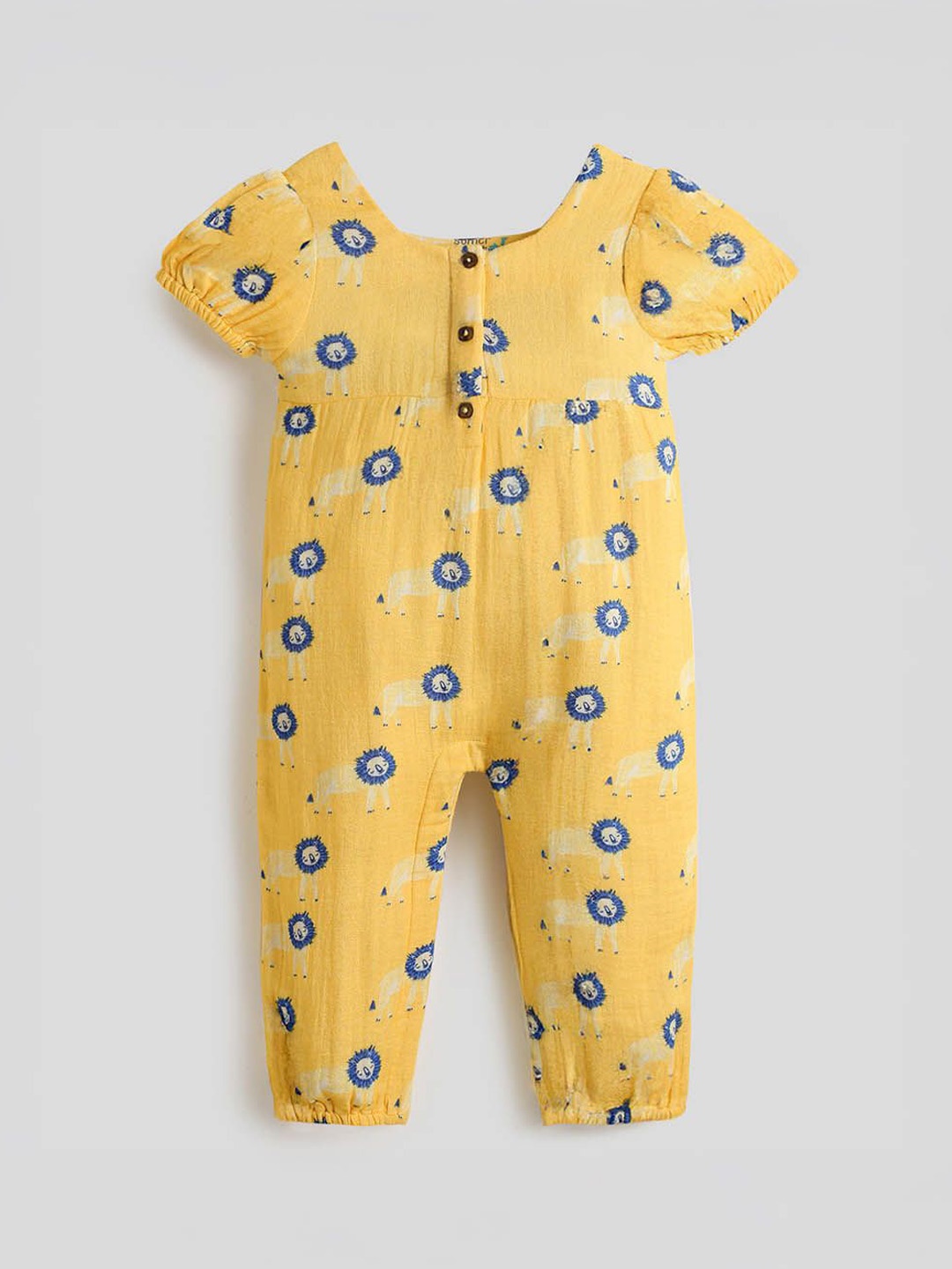 

Somersault Infant Girls Printed Pure Cotton Romper, Yellow