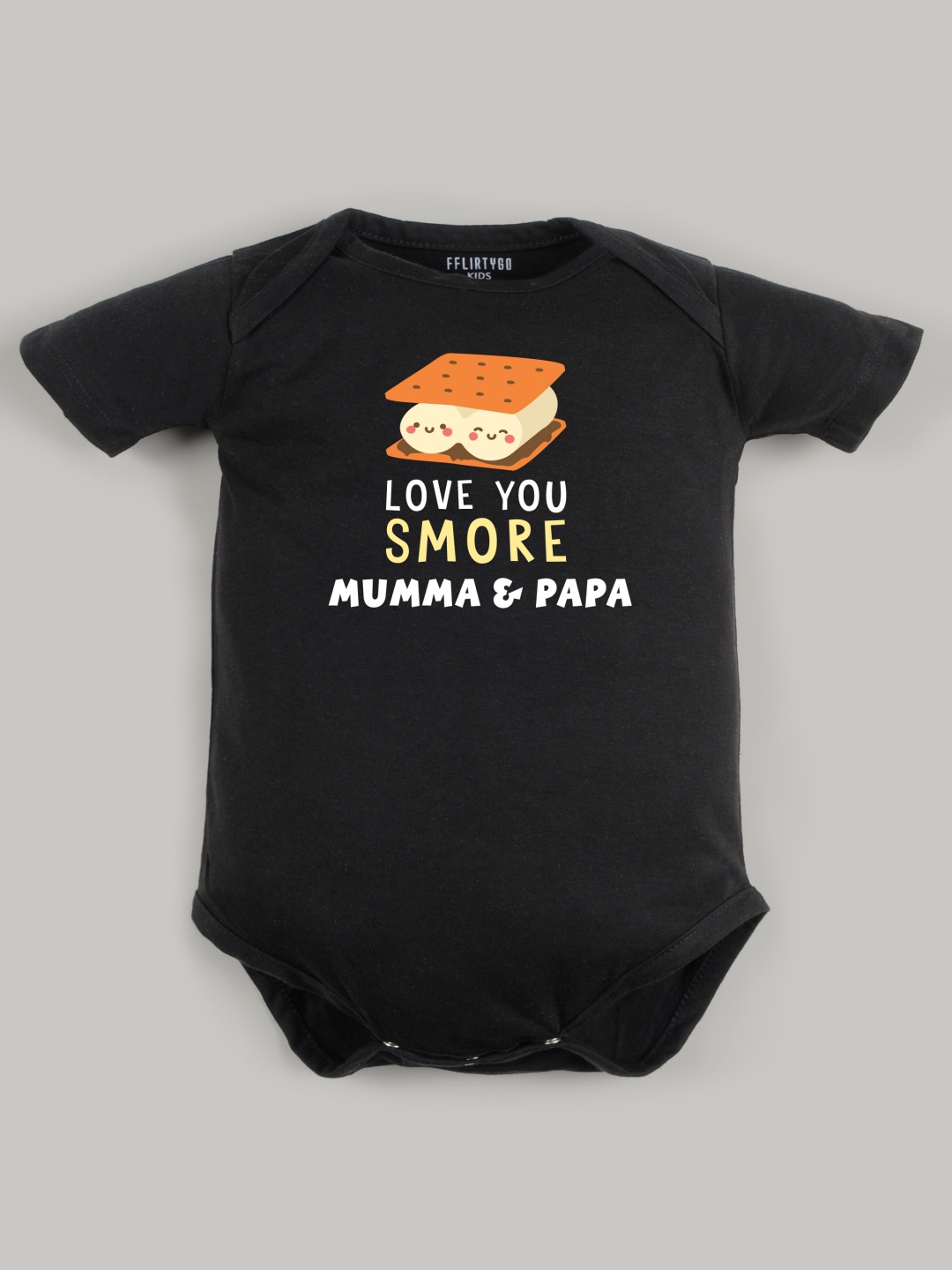 

FFLIRTYGO Infants Valentine day Cotton Bodysuit, Black