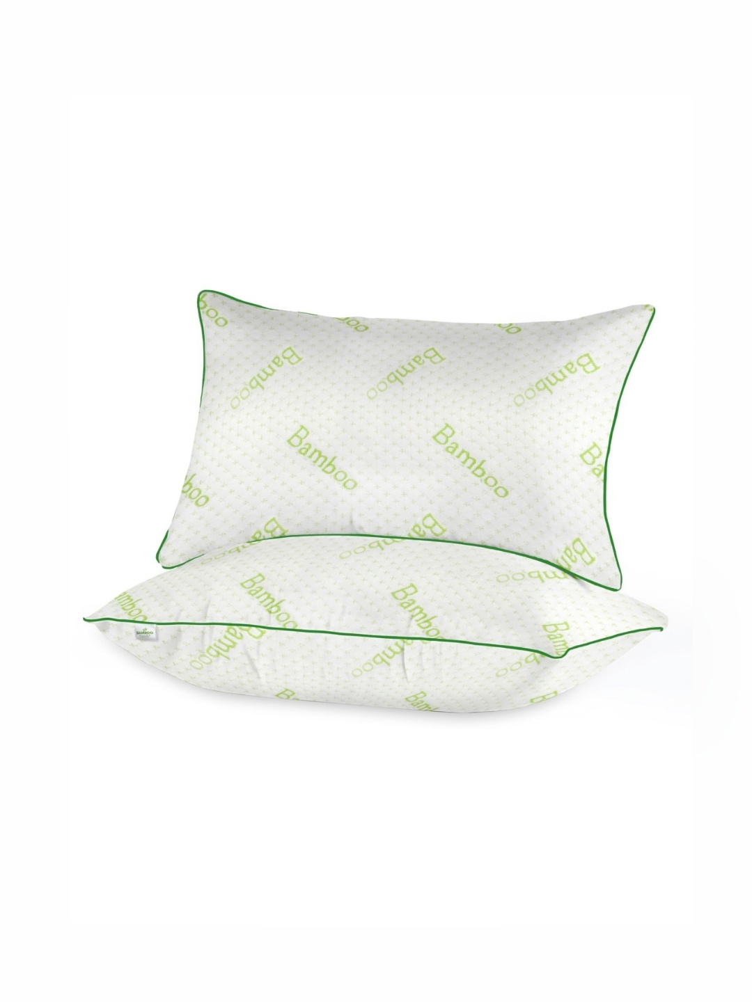 

Enchant Home White & Green 2 Pieces Breathable Sleep Pillows
