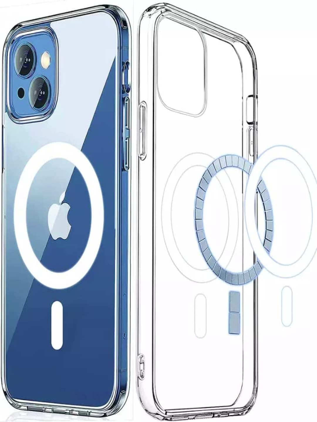 

Luxury Kase Solid iPhone 14 Magnetic MagSafe Compatible Protective Back Case, Transparent