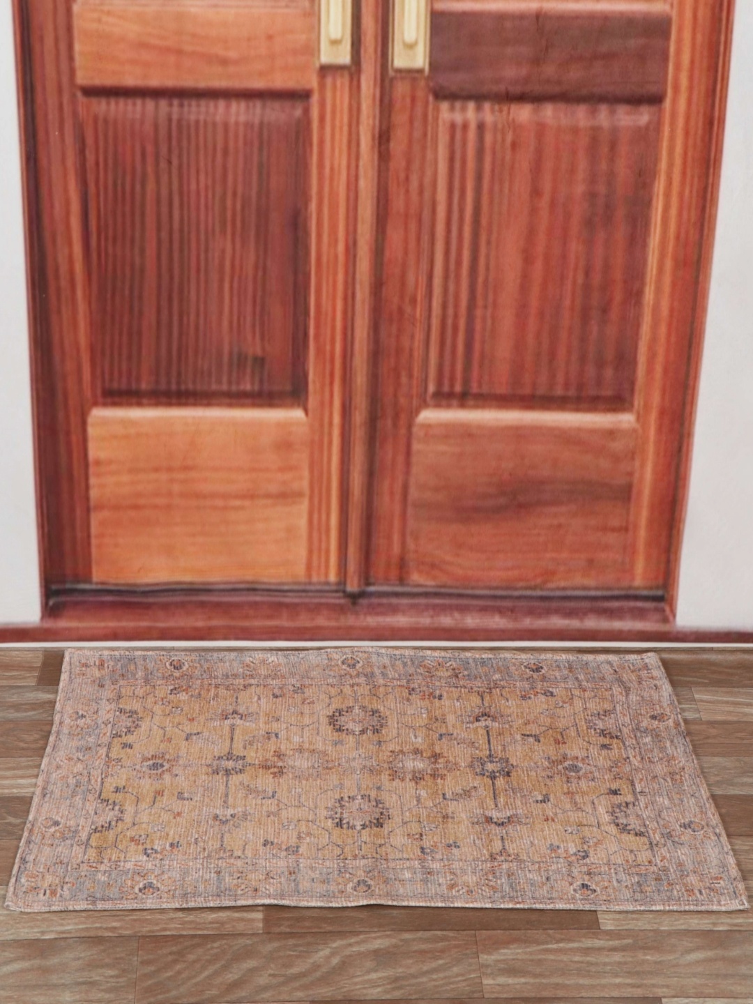 

Aura Blue & Brown Textured Anti Skid Doormat