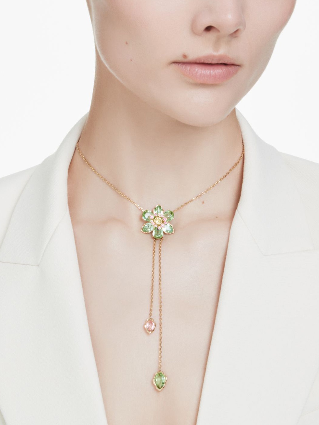 

SWAROVSKI Gold-Plated Crystal Stone Studded Chain
