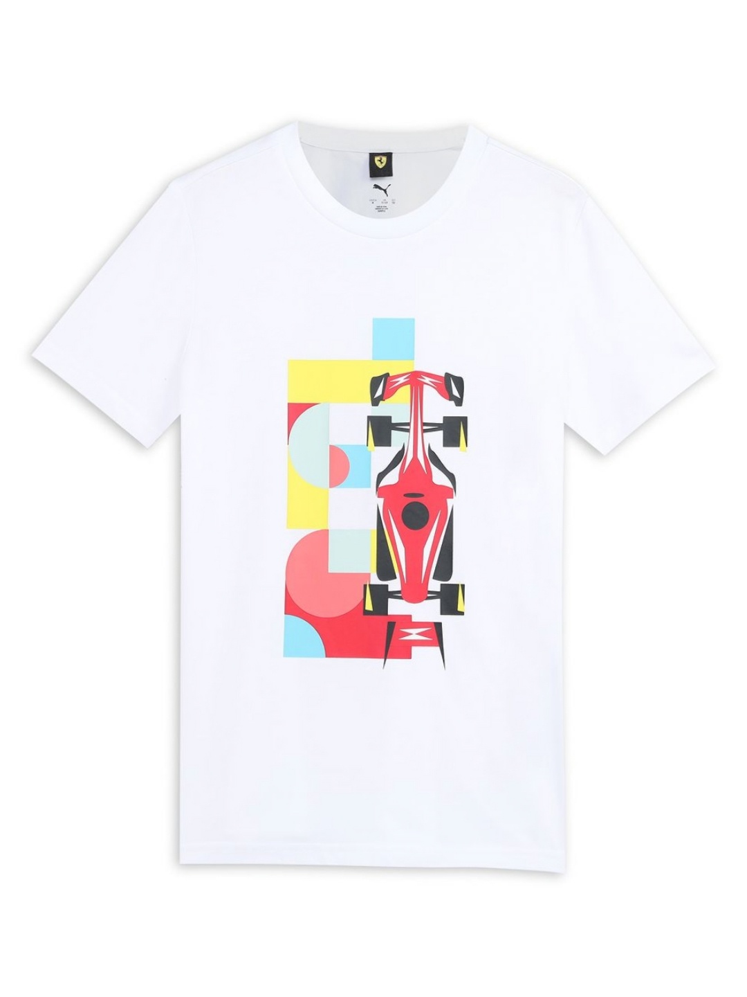 

PUMA Motorsport Kids Scuderia Ferrari Race Graphic Printed Cotton T-shirt, White