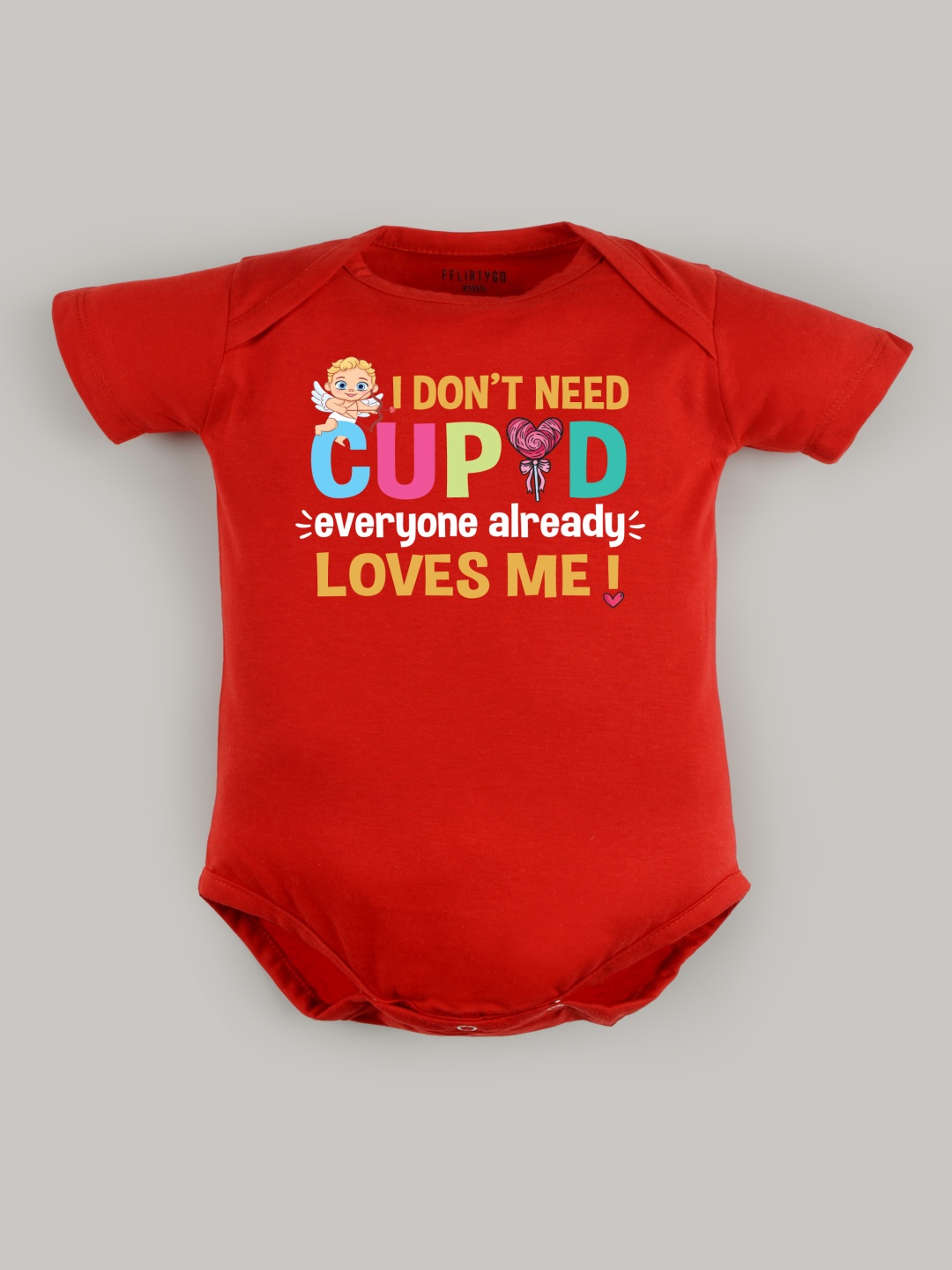 

FFLIRTYGO Infants Valentine Day Printed Cotton Bodysuit, Red
