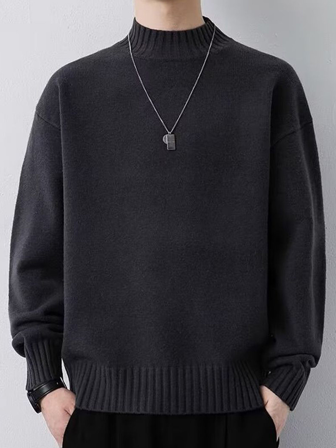 

StyleCast x Revolte Men Pullover, Black