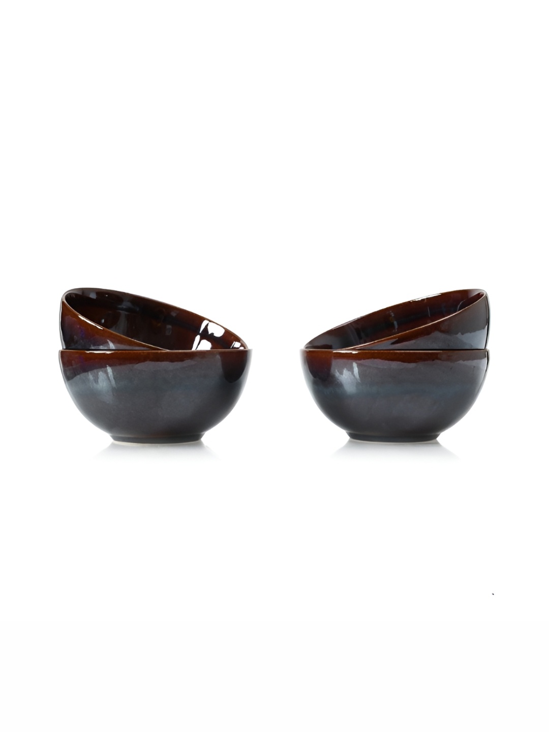 

Mesa Brown 4 Pieces Stoneware Glossy Serving Bowls