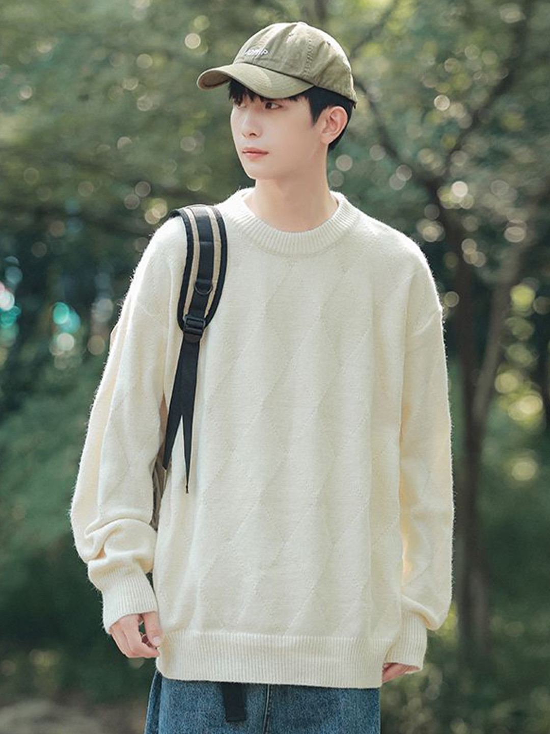 

StyleCast x Revolte Men Longline Pullover, Off white
