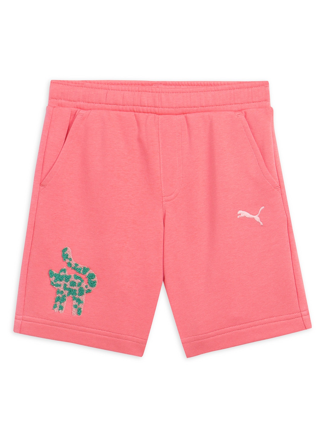 

Puma Cats Club Kid's Relaxed Fit Shorts, Pink