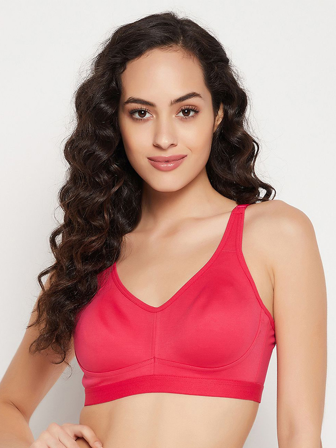 

Clovia Women Full Coverage Cotton T-shirt Bra, Pink