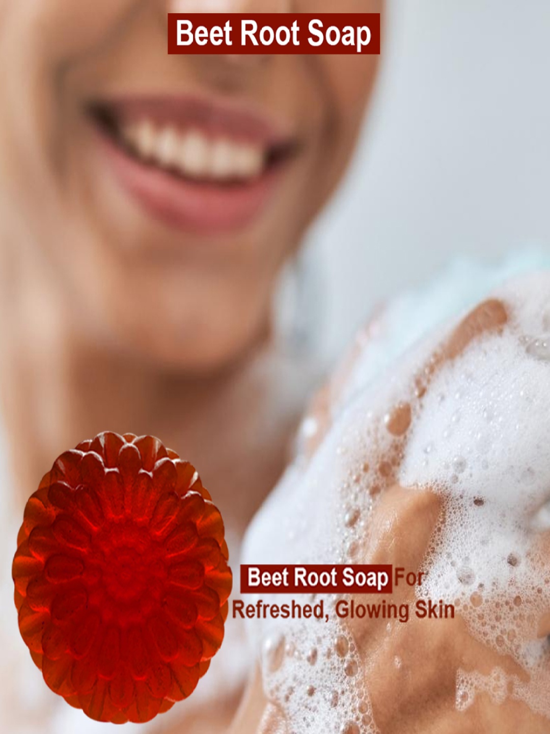 

GROOVY Rosemary Relaxation Beet Root Bathing Soap - 100 g, Red