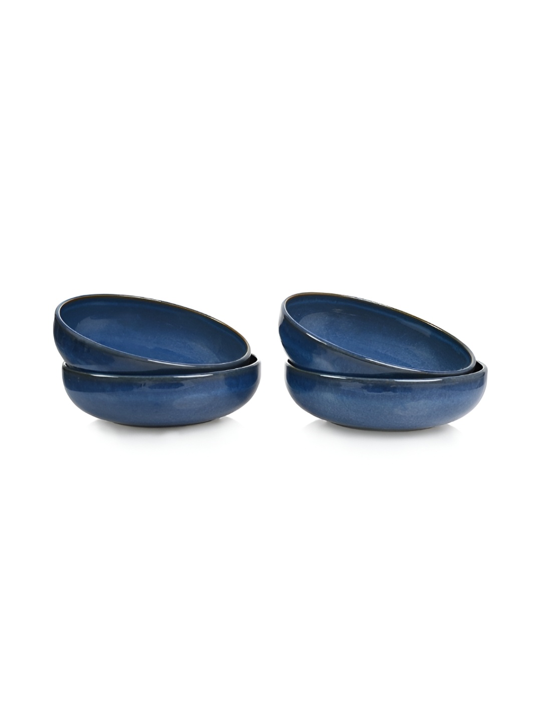 

Mesa Blue 4 Pieces Stoneware Glossy Serving Bowls