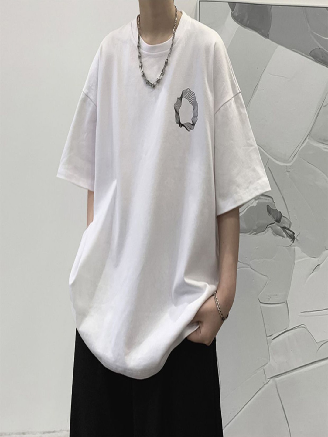 

StyleCast x Revolte Men Graphic Printed Round Neck T-shirt, White