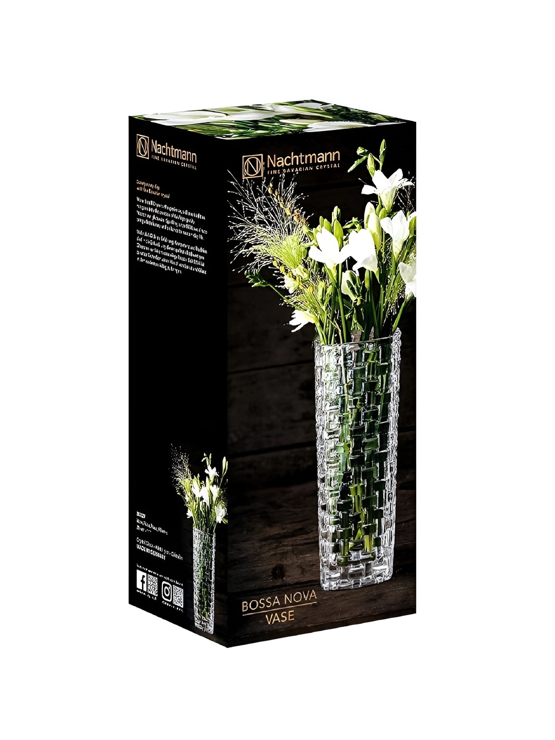 

Nachtmann Transparent Textured Glass Flower Vase