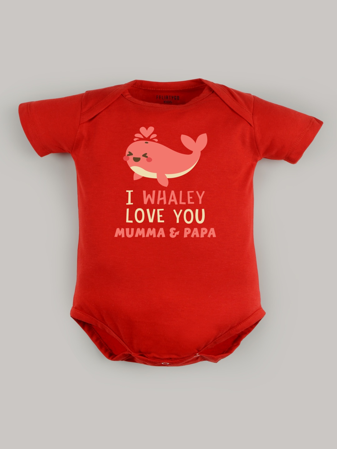 

FFLIRTYGO Infants Valentine Day Printed Cotton Bodysuit, Red