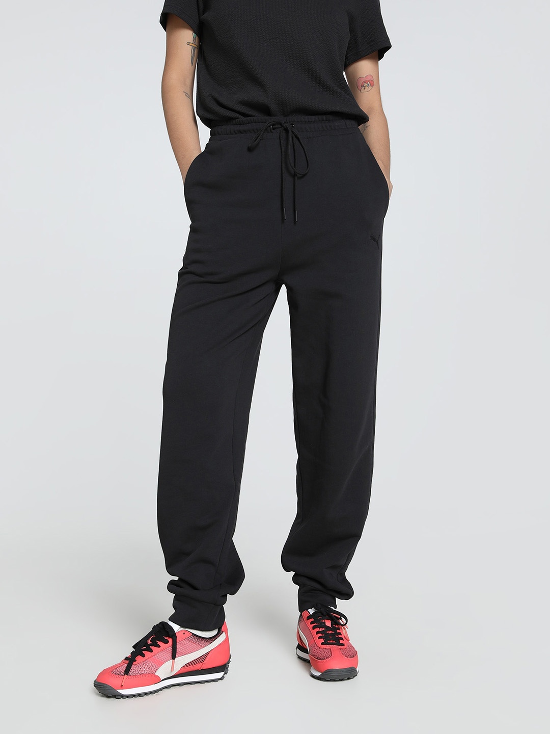 

Puma HER Comfort Women High-Waist Sweat Pants, Black
