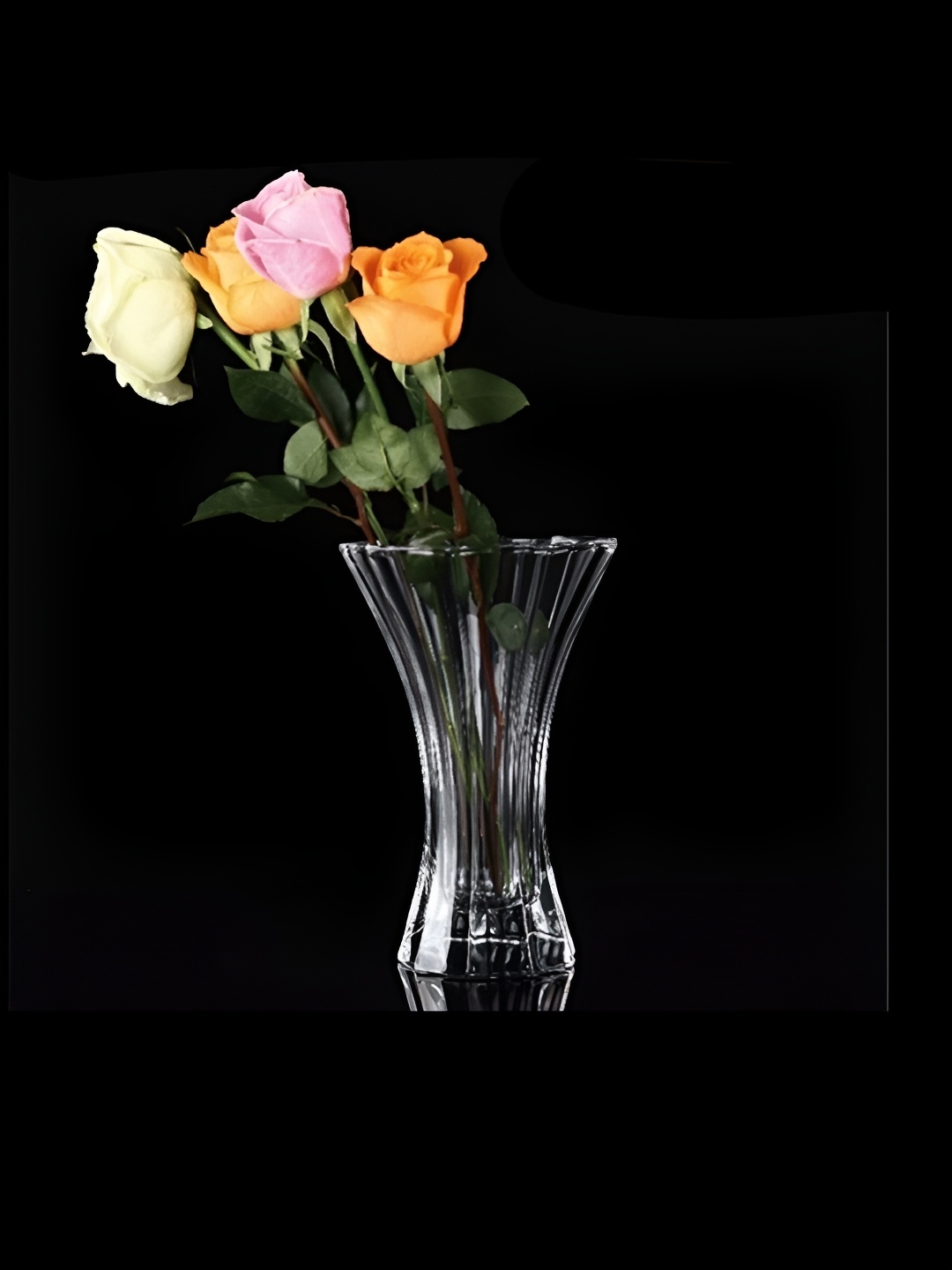 

Nachtmann Transparent Textured Glass Flower Vase