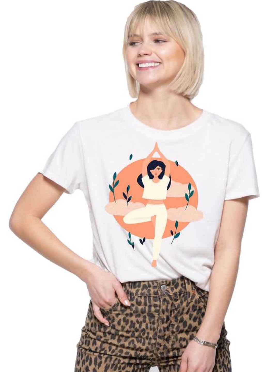 

VLAM Printed Drop-Shoulder Sleeves T-shirt, White