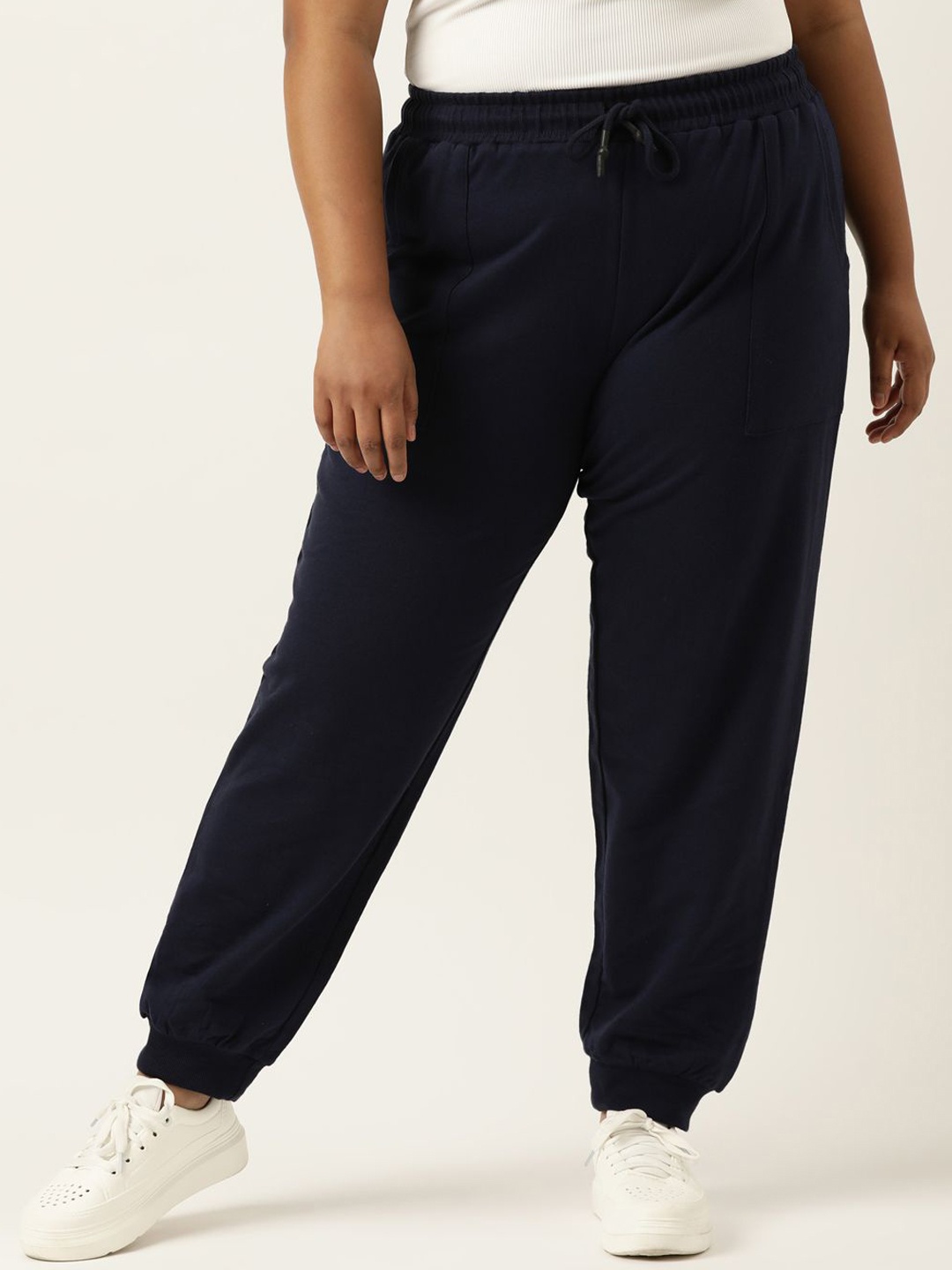 

MARCA Bold Women Mid Rise Joggers, Navy blue