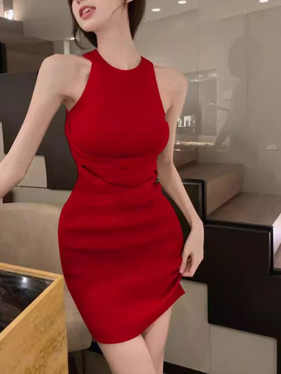 

StyleCast x Revolte Women Bodycon Mini Dress, Red