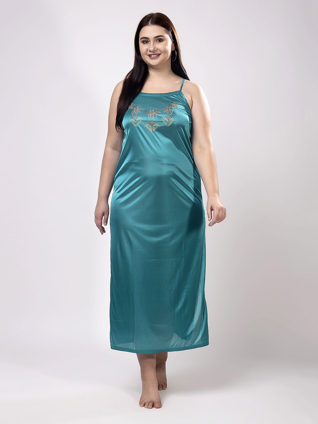 

CHUI MUI Maxi Nightdress, Turquoise blue