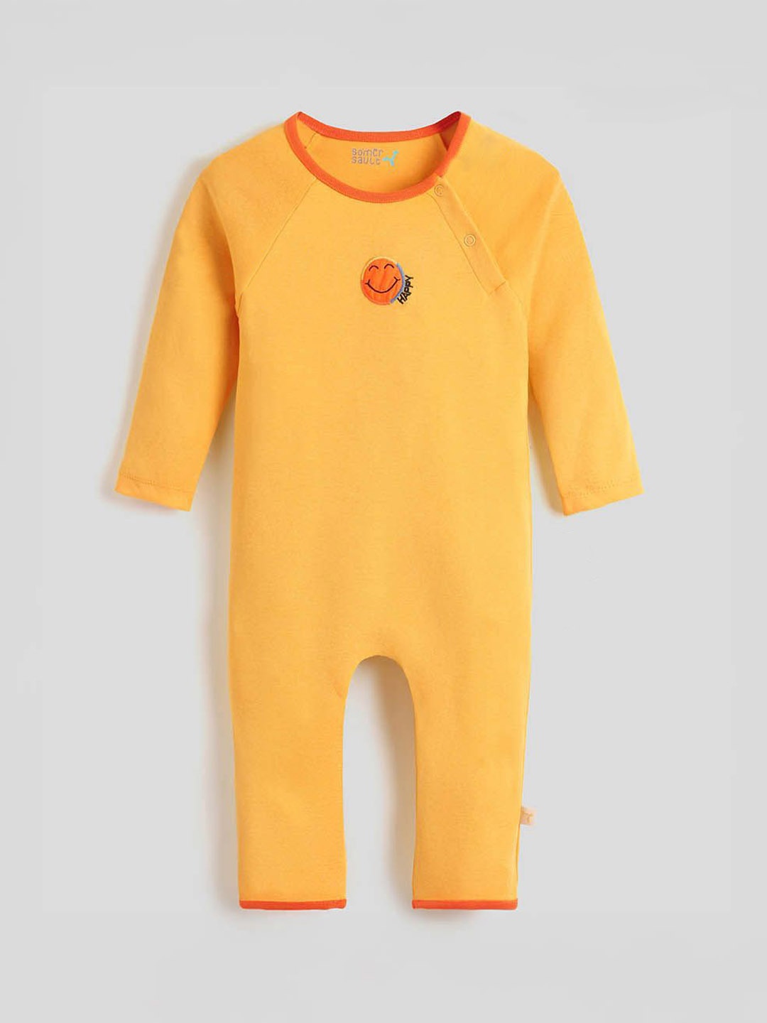 

Somersault Boys Embroidered Pure Cotton Sleepsuit, Yellow