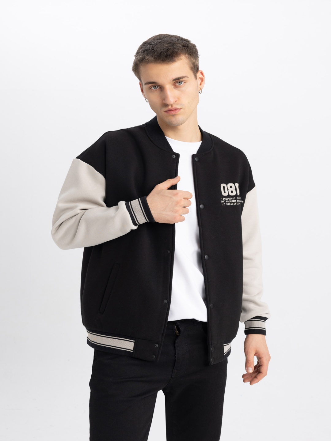 

DeFacto Front-Open Sweatshirt, Black