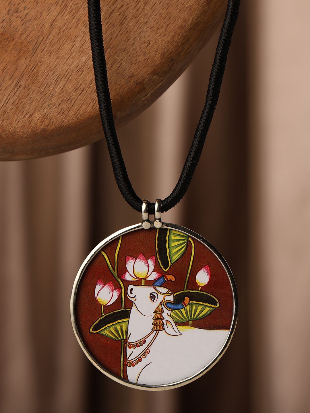 

PATOLA BY VJ 92.5 Sterling Silver-Plated Circular Pendant