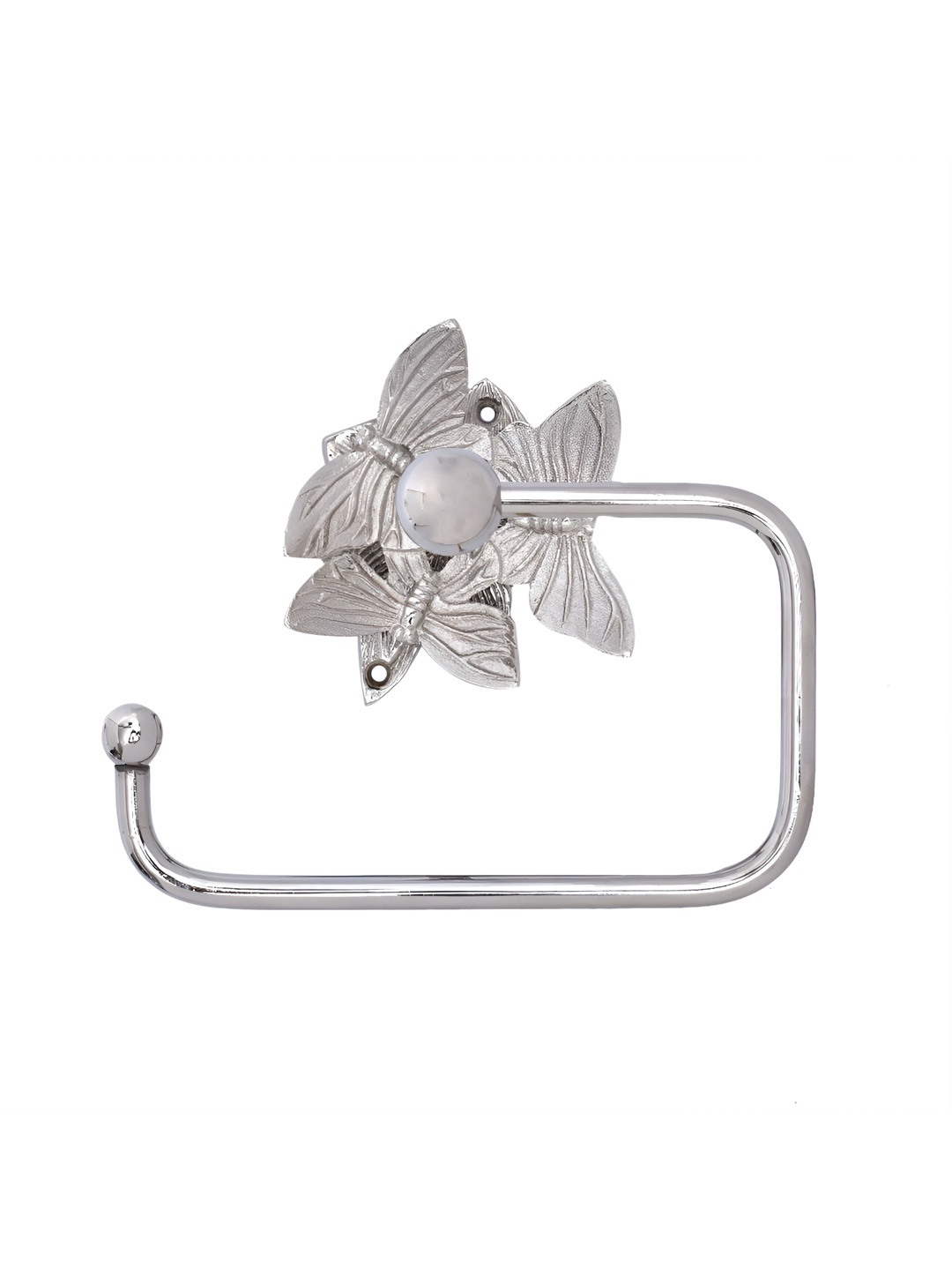 

Indianshelf Silver-Toned Textured Classic Brass Tissue Holders