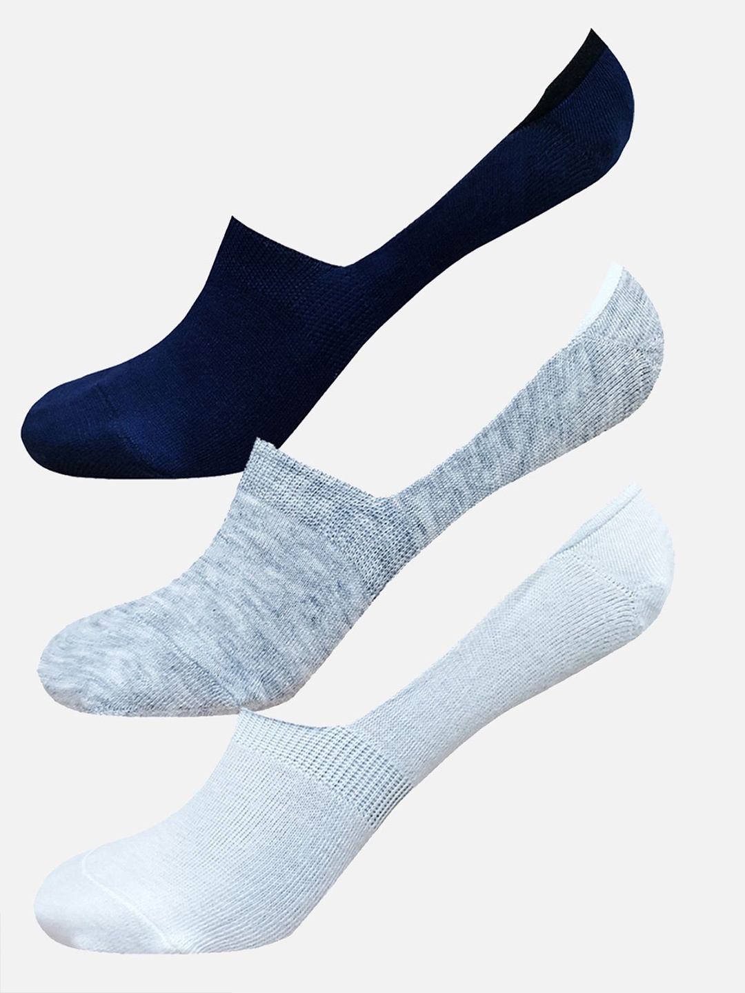 

StyFun Pack Of 3 Anti-Slip Cotton Shoe Liners Socks, White