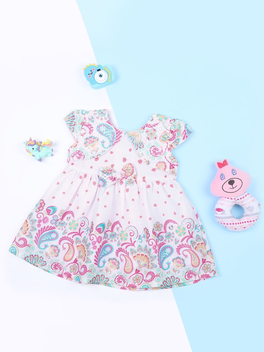 

Macwin Girls Infants Floral A-Line Dress, Pink