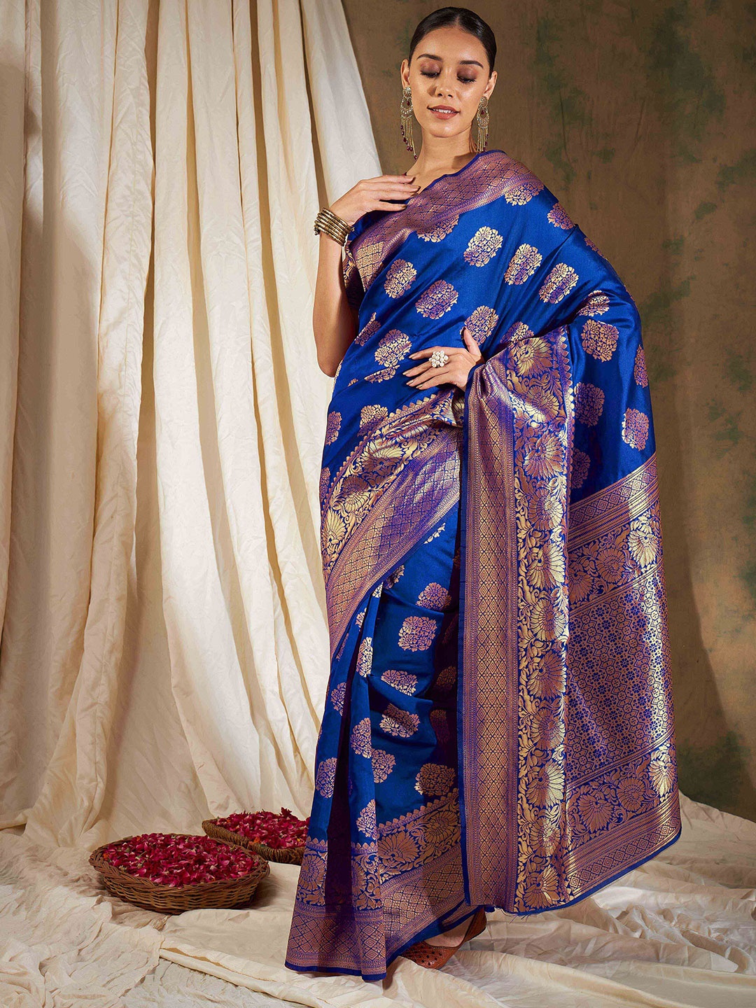 

DEVATITHI BLUE Banarasi Silk Saree