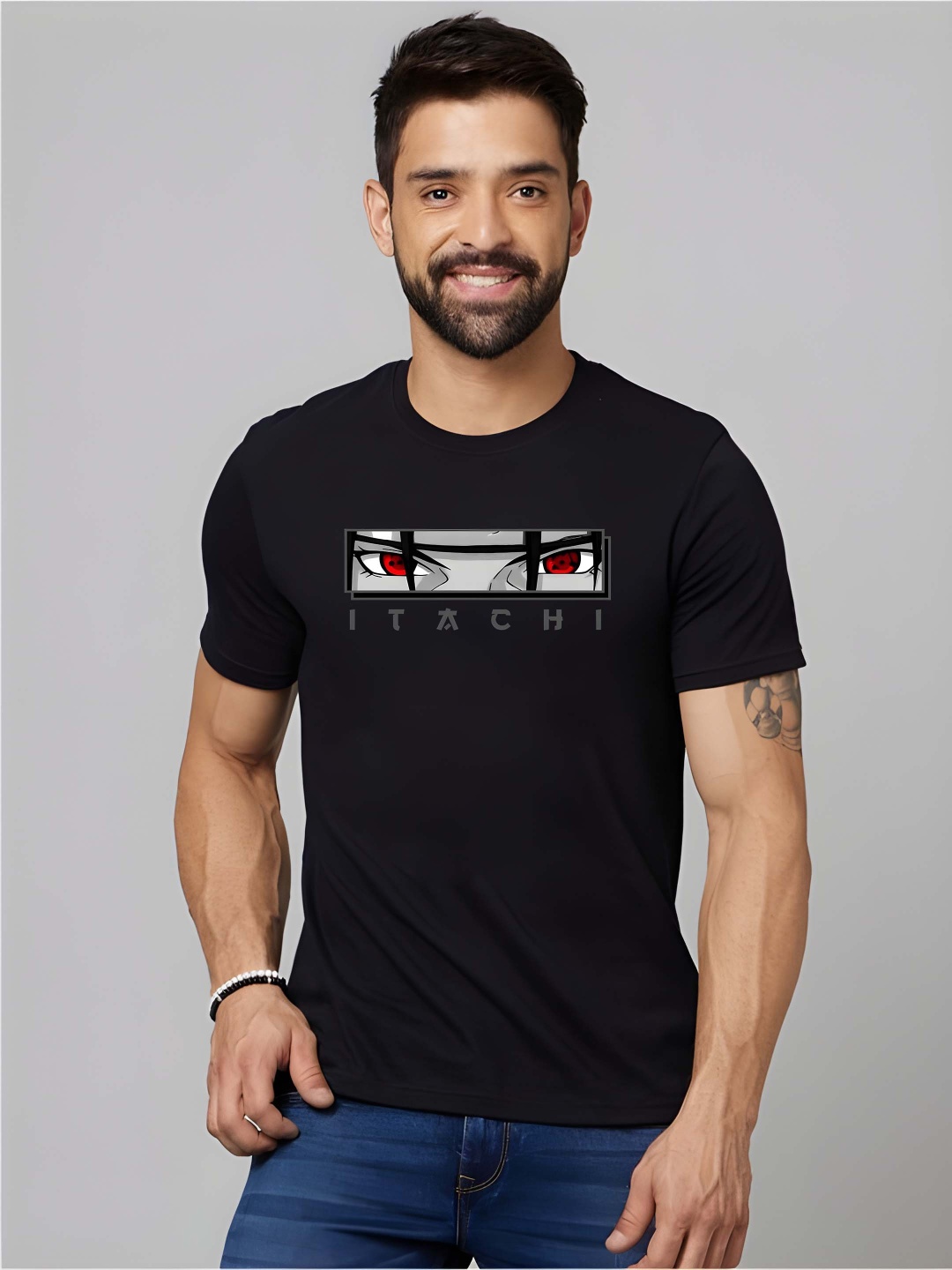 

BOWLIFESTYLE Men Pure Cotton T-shirt, Black