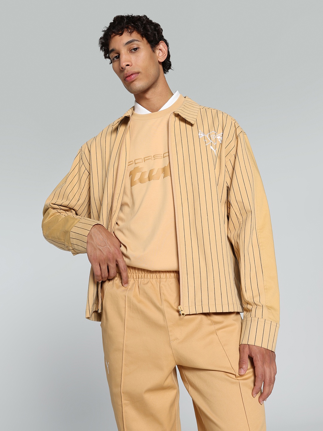 

PUMA Motorsport Men Porsche Legacy Lifestyle Relaxed Fit Sporty Jacket, Brown