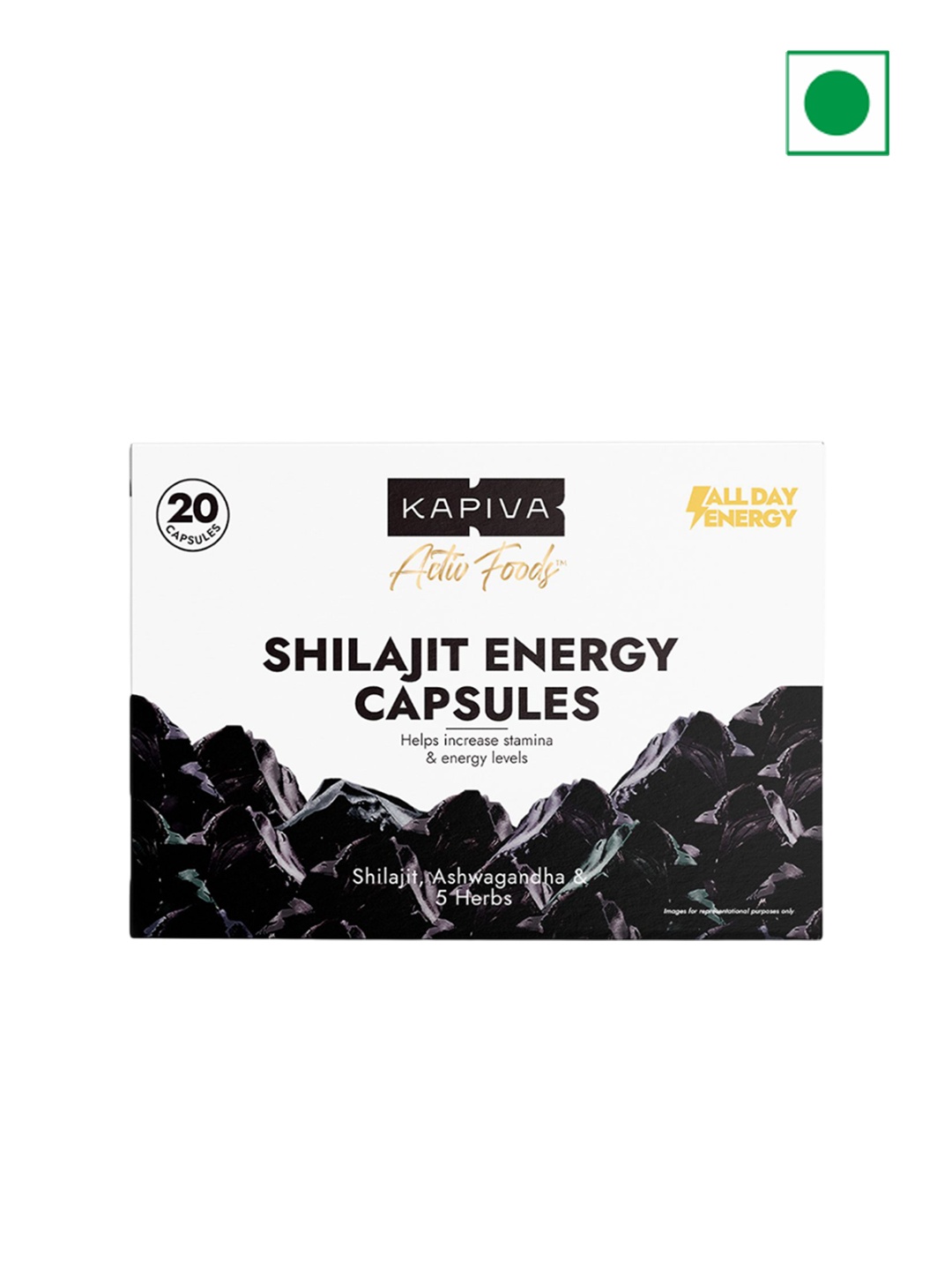 

Kapiva Shilajit Energy Capsules - 20 Capsules, White