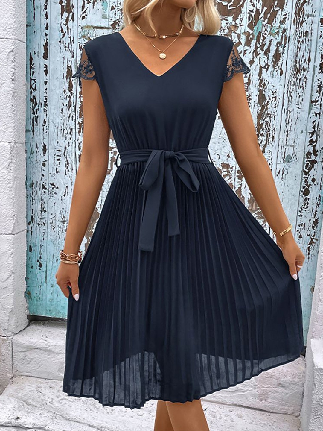 

StyleCast x Revolte Women A-Line Dress, Navy blue