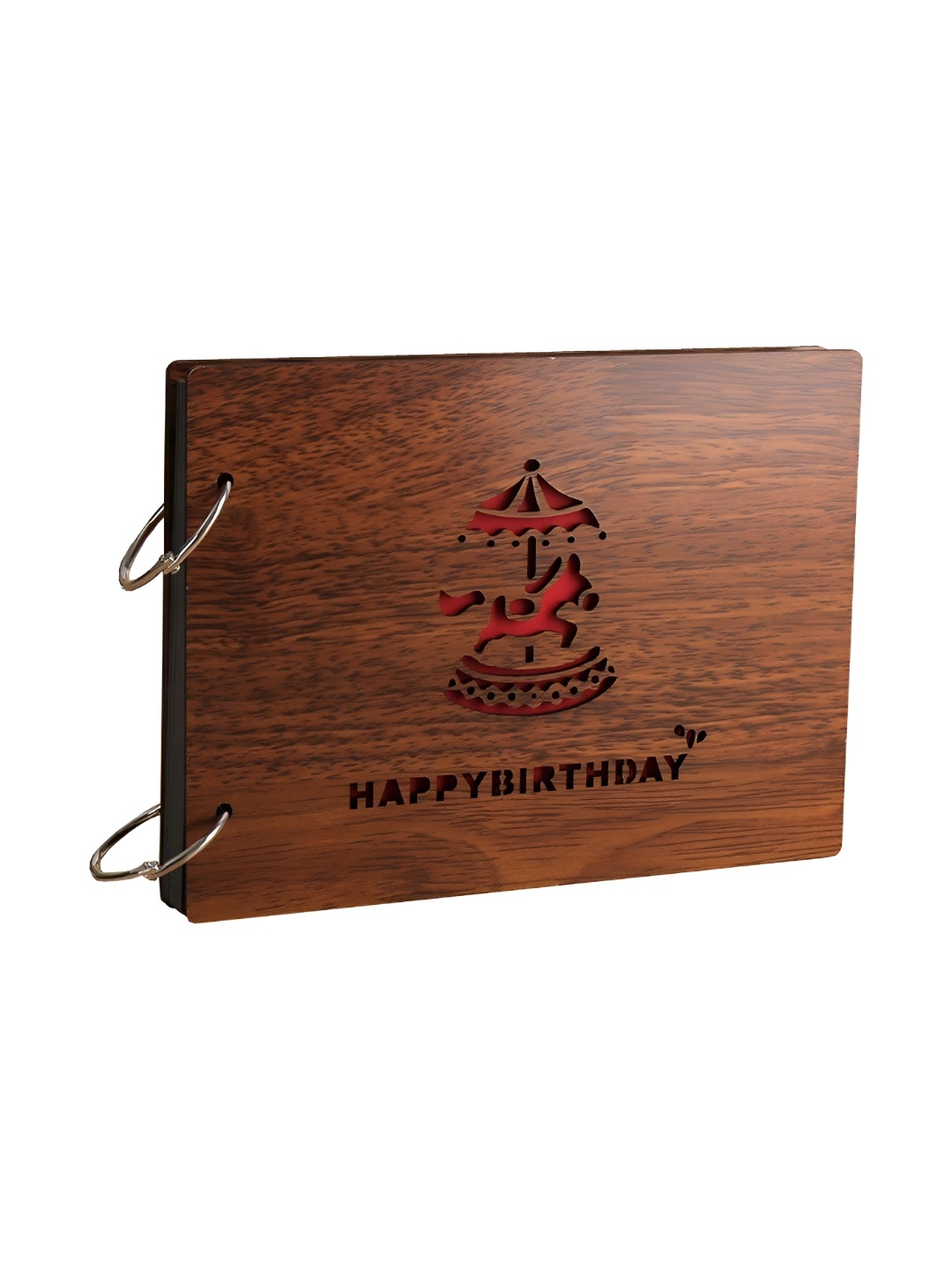 

SEHAZ ARTWORKS Brown & Red Happy Birthday Printed Scrapbook Photo Album