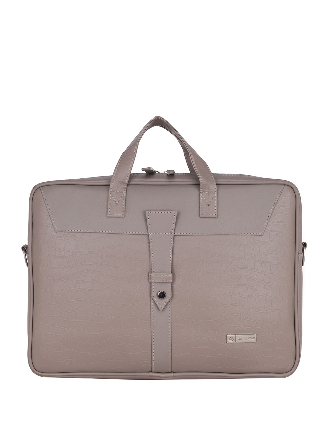 

ZIPLINE Unisex Leather Laptop Bag, Brown